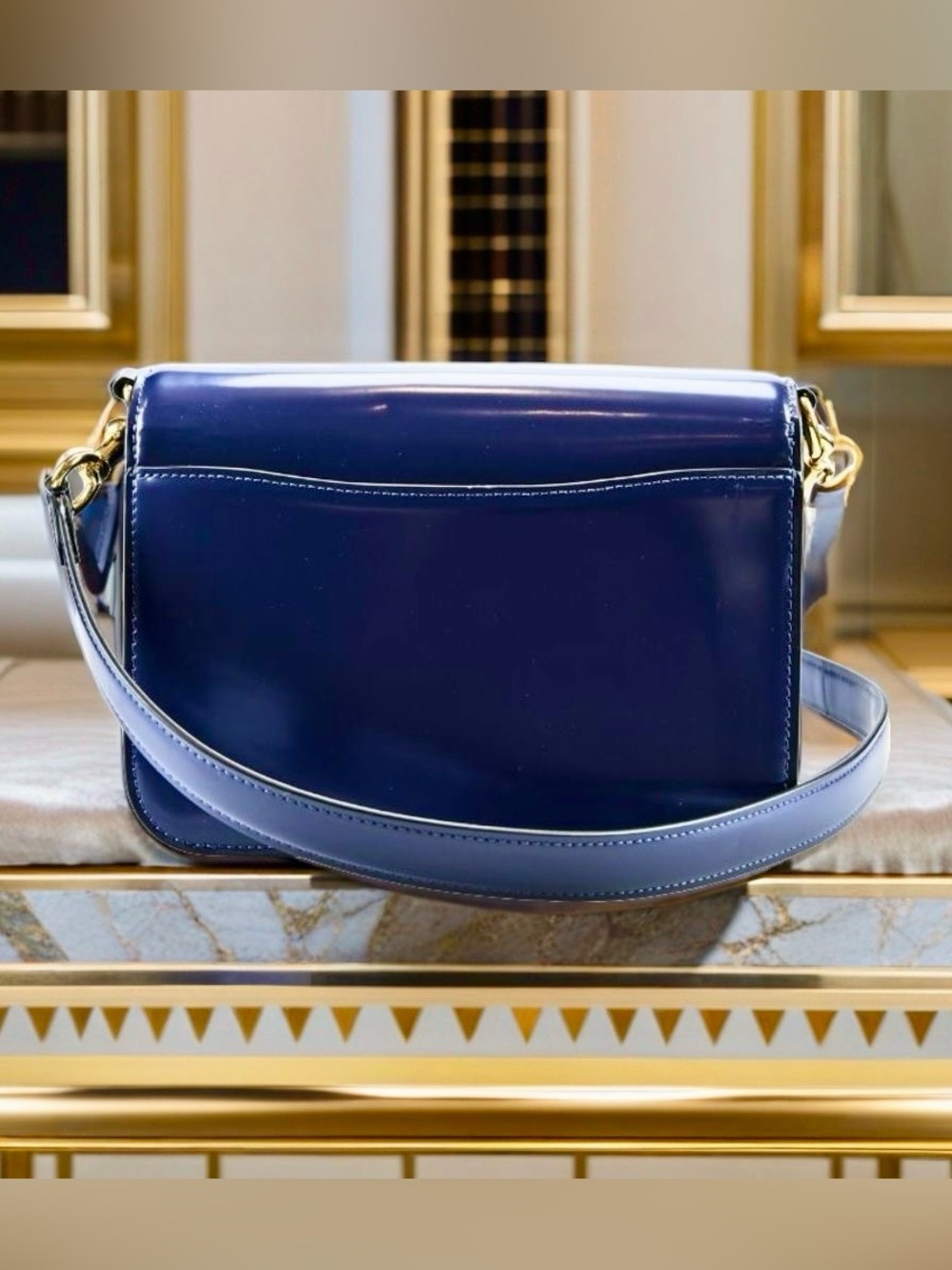 New! COACH Quinn Crossbody & Wallet Set | True Navy Spazzolato Leather (NWOT) - Picture 5 of 7